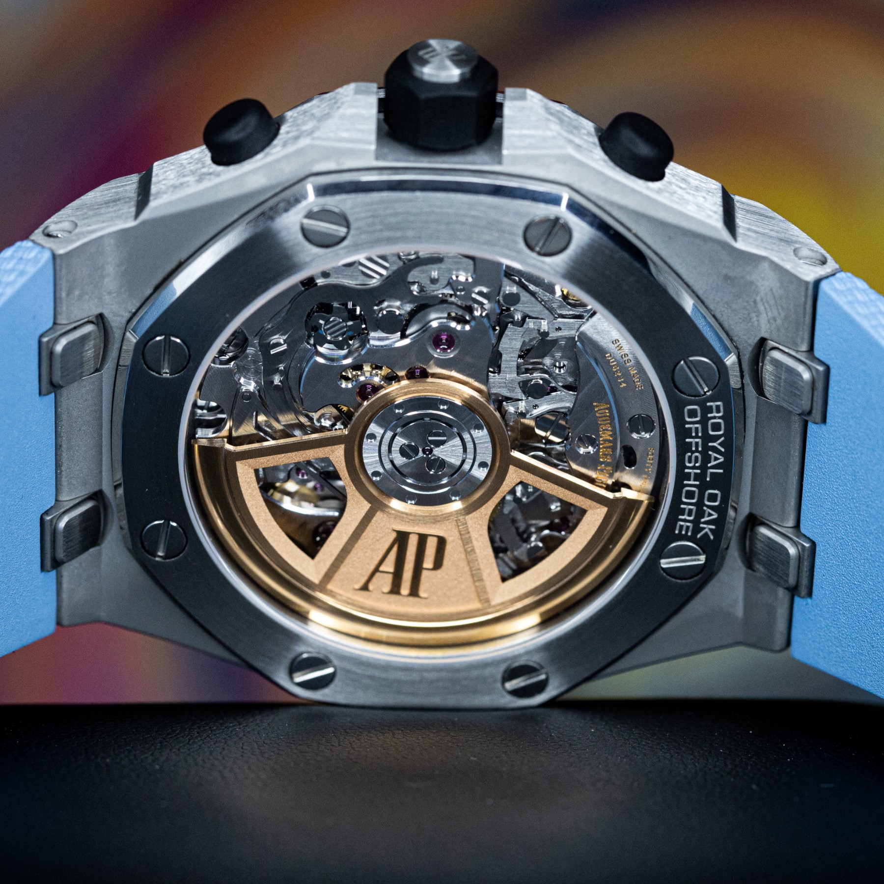 Audemars Piguet Royal Oak Offshore movement through the caseback