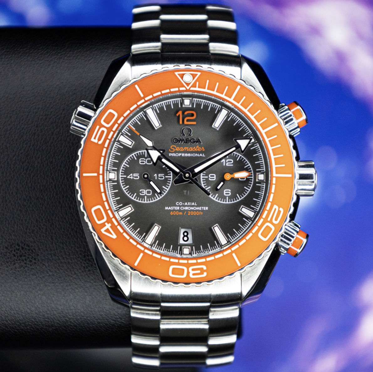 Omega Seamaster Planet Ocean Chronograph, orange bezel
